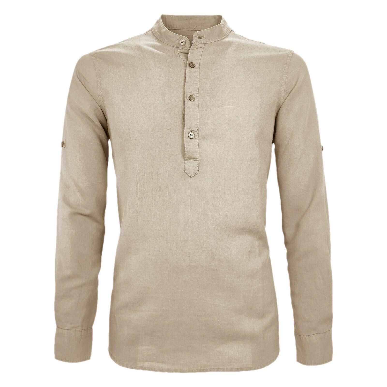Camicia Lino Coreana 3 Bottoni
