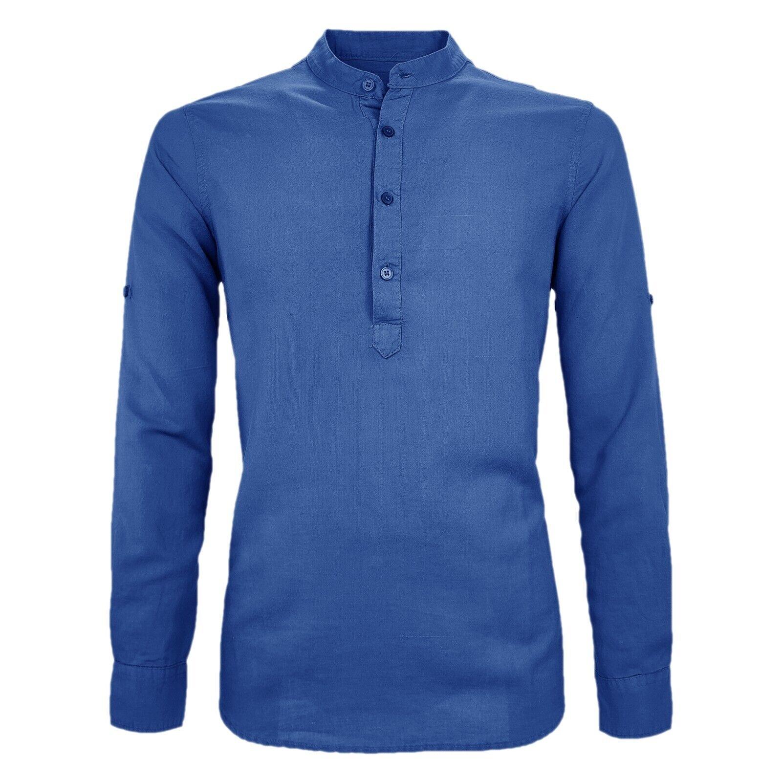 Camicia Lino Coreana 3 Bottoni