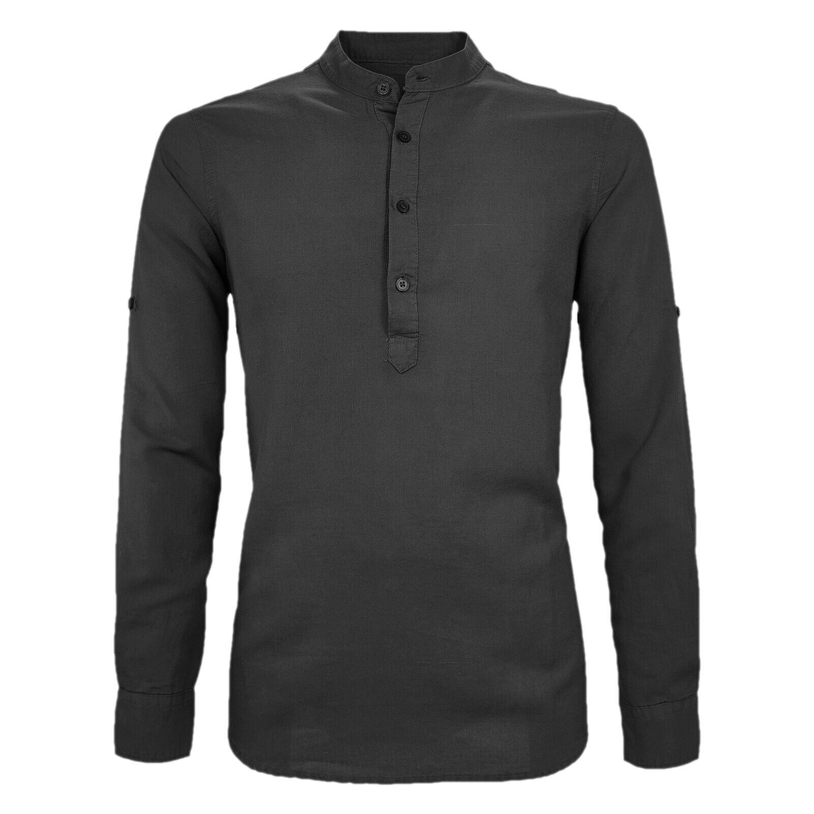 Camicia Lino Coreana 3 Bottoni