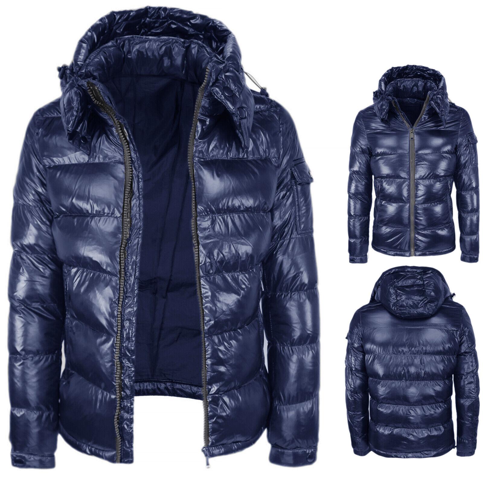 Piumino con cappuccio L Blu Uomo